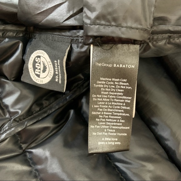 Aritzia Babaton Astell Goose Down Quilted hood Black knee length Coat - Picture 6 of 14